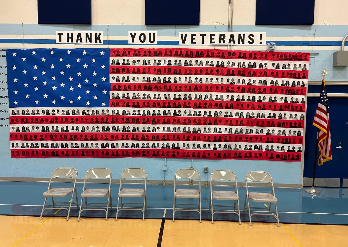 PV Veterans Day Picture Flag