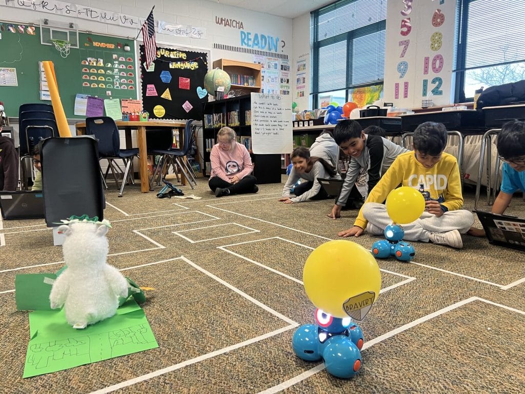 Robot parading a Bravery House balloon