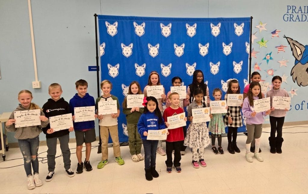 November Coyote of Month students