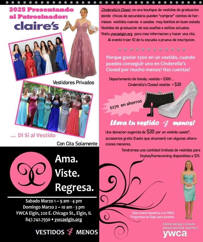 Cinderella's Closet flyer Spanish