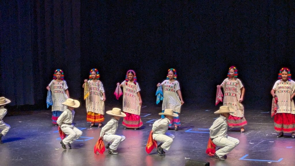 Students dancing