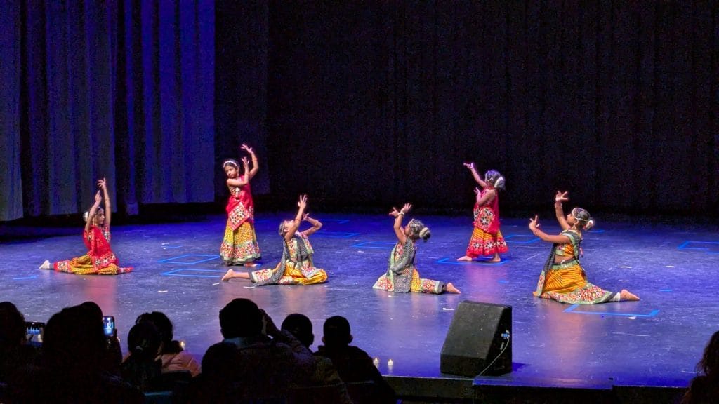 Students dancing