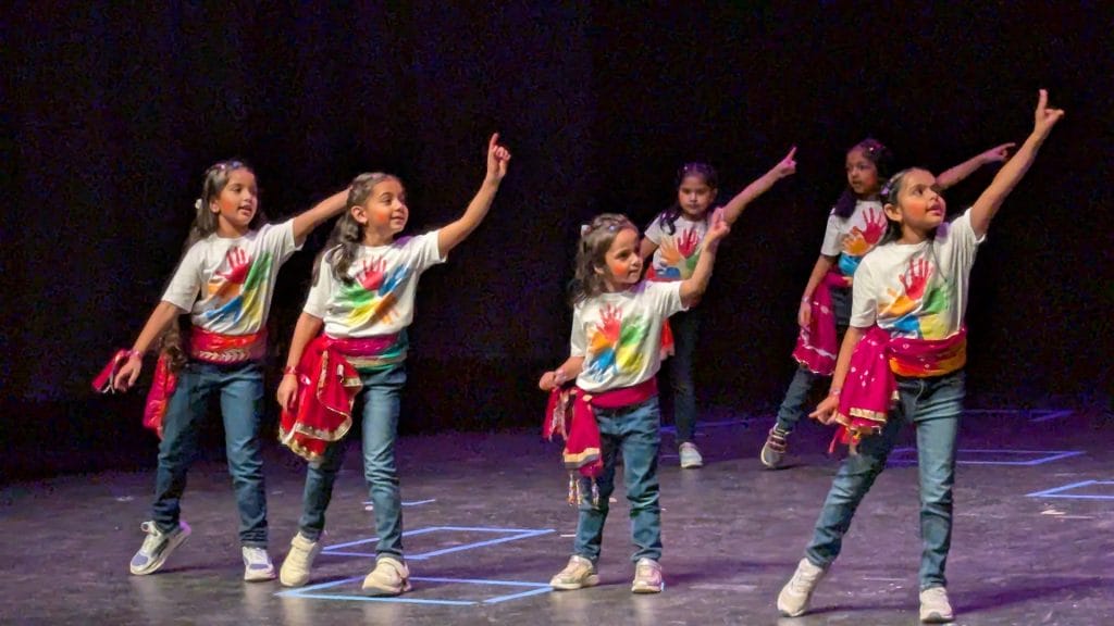 Students dancing