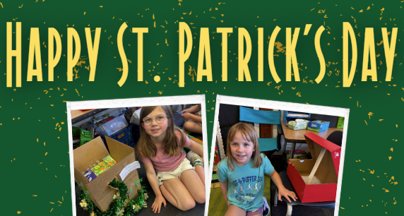 Students with their leprechaun traps