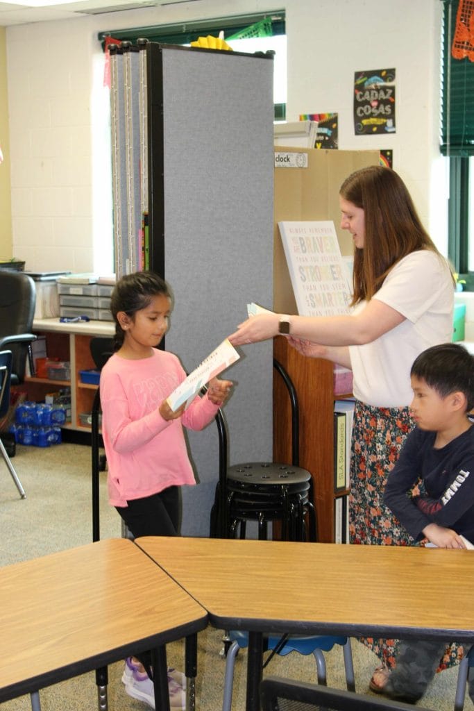 Student receiving a certificate