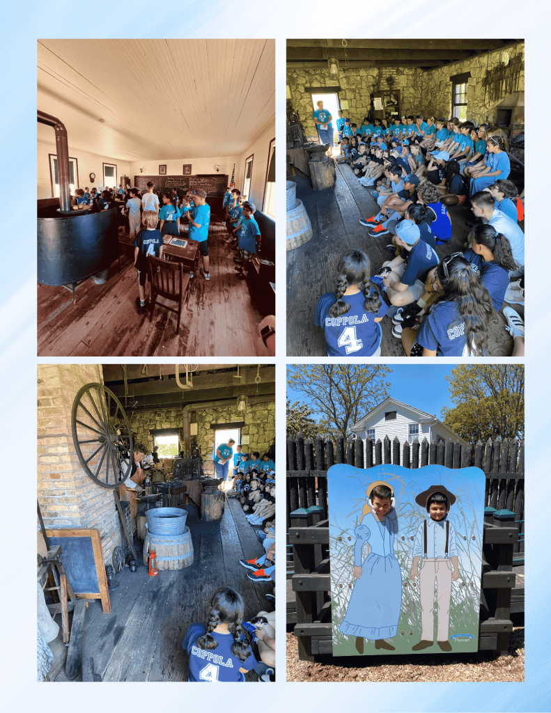 4th grade students on a Field Trip to Naper Settlement 