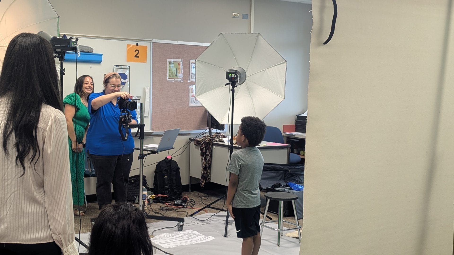 Student taking picture