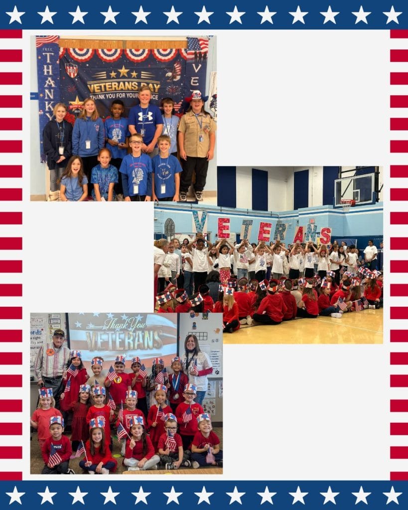 Students celebrating Veterans' Day 