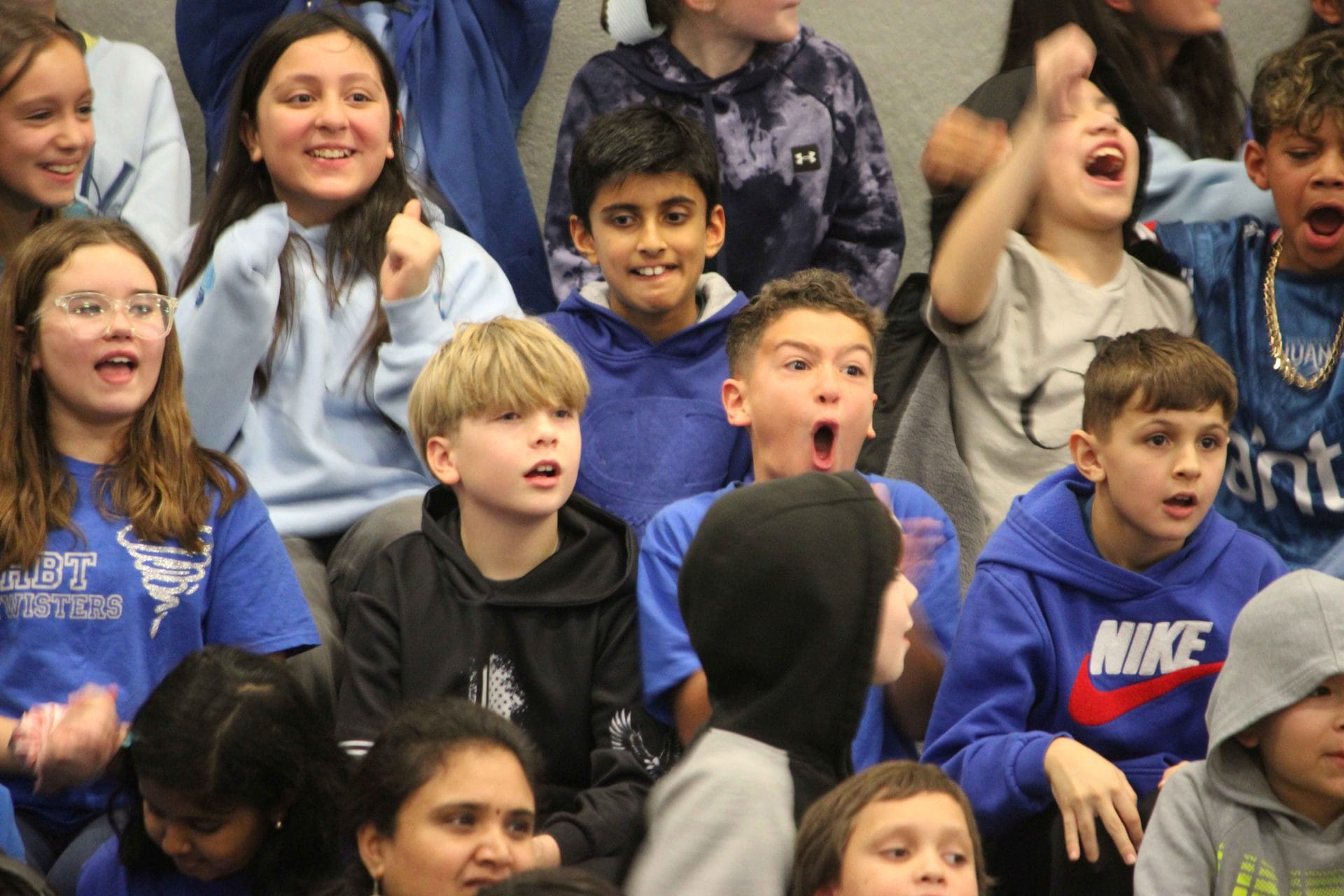 Students cheering