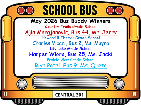 May 2026 Bus Buddy Winners
